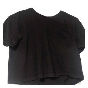 Cropped Black Tee
